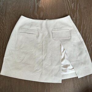 White Fox Mini Skirt With